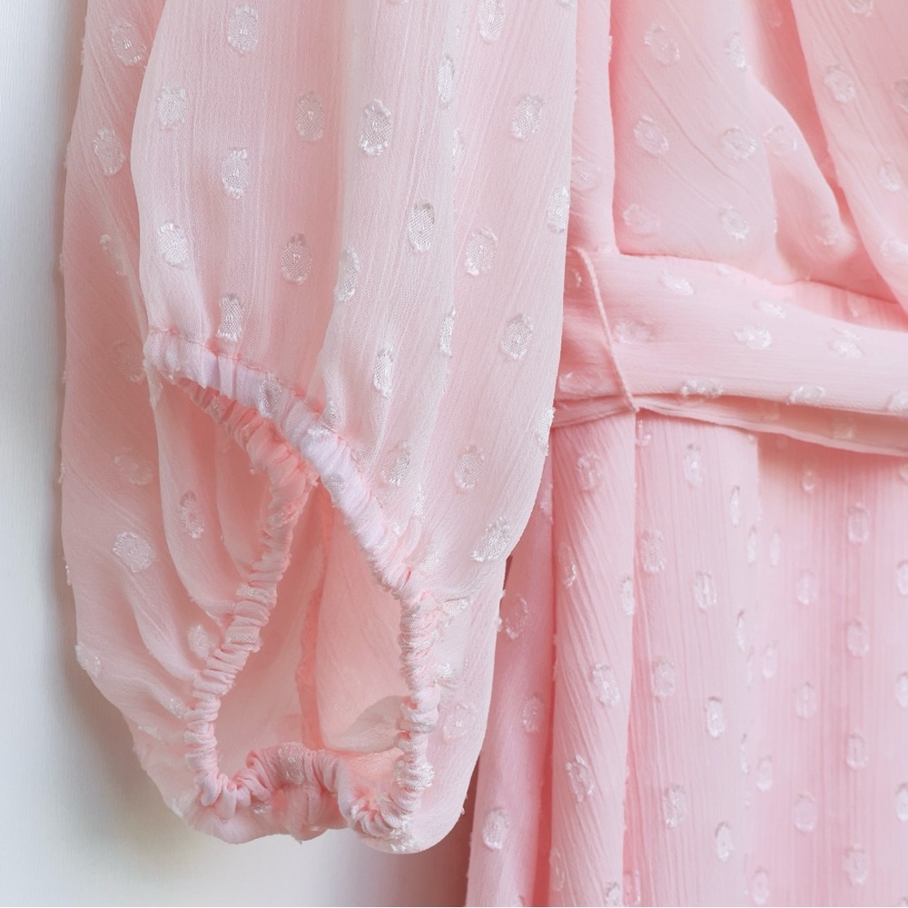 Tommy Hilfiger Pale Pink Asymmetrical Wrap Dress - Picture 4 of 12